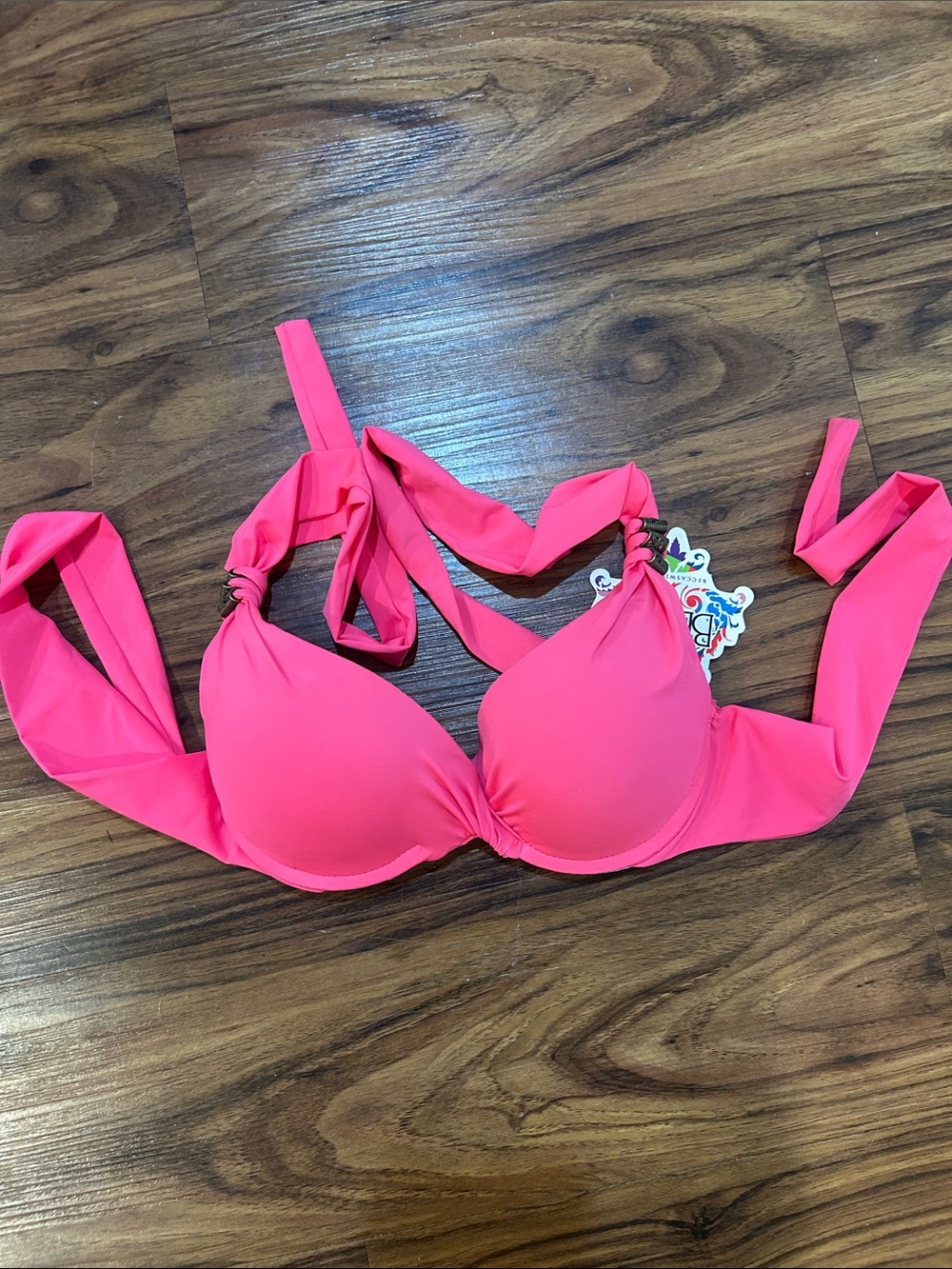Becca Pink Push Up Bikini Top Swimsuit Separates Small New 4/25